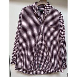 Orvis mens plaid cotton button down shirt size L